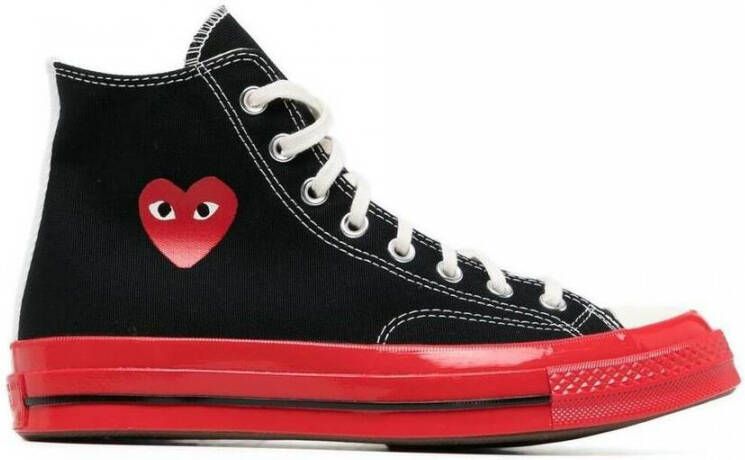Comme Des Garcons Play x Converse Chuck 70 HI Sneakers Zwart Dames