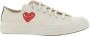 Comme des Garçons Play Canvas Heart Sneakers met Contrasterende Hiel White Heren - Thumbnail 1