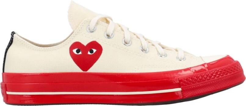 Comme des Garçons Play Rode Hart Lage-top Sneakers