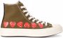 Comme des Garçons Play Sneaker Play x Converse alte color kaki con cuori Groen Unisex - Thumbnail 4