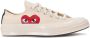 Comme des Garçons Play Canvas Heart Sneakers met Contrasterende Hiel White - Thumbnail 1