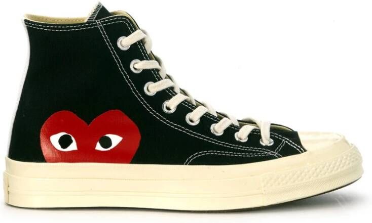 Comme des Garçons Play Zwarte Canvas Chuck Taylor 70 High-Top Sneakers Zwart Unisex