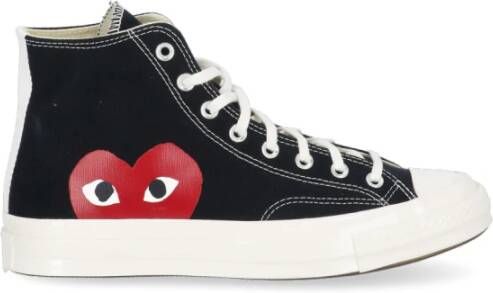 Comme des Garçons Play Zwarte Canvas Chuck Taylor 70 High-Top Sneakers Zwart Unisex