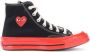 Comme des Garçons Play Hoge Chuck Taylor All Star Sneakers in Zwart en Rood Black Dames - Thumbnail 1