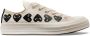 Comme des Garçons Play Witte Chuck Taylor Lage Sneakers met Multi Heart Design White Unisex - Thumbnail 1