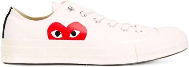 Comme des Garçons Play Witte Chuck Taylor Lage Sneakers White Heren
