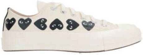 Comme des Garçons Play Witte lage sneakers met Filip Pagowski hartprint White Dames