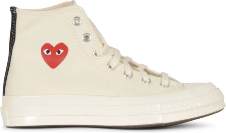 Comme des Garçons Play Witte Sneakers met Rode Hartdetail