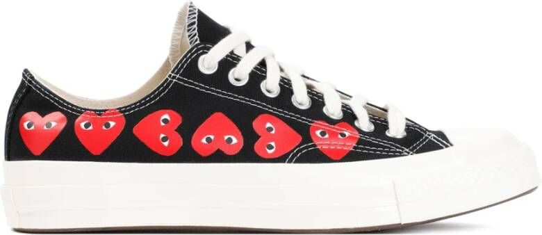 Comme des Garçons Play Zwarte Canvas Sneakers