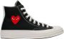 Comme des Garçons Play Zwarte Hart Hoge Top Canvas Sneakers - Thumbnail 1