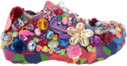 Comme des Garçons Rode Multicolor Leren Sneakers Multicolor Dames