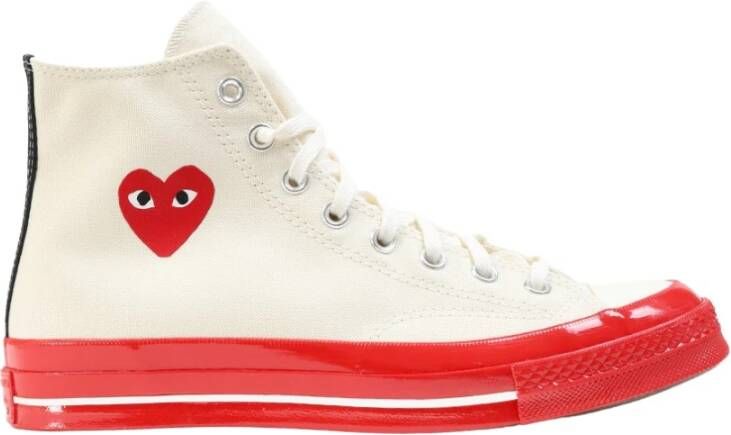 Comme des Garçons Rode zool hoge top Chuck Taylor Beige