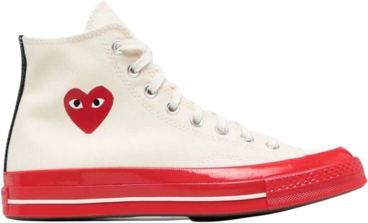 Comme des Garçons Rode zool hoge top Chuck Taylor Beige