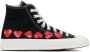 Comme des Garçons Zwarte Canvas Hart Print Sneakers Black Heren - Thumbnail 6