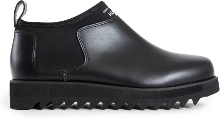Comme des Garçons Zwarte Leren Logo Print Laarzen