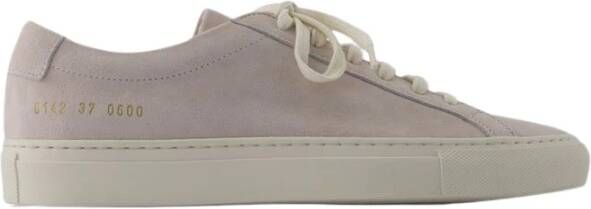 Common Projects Beige Leren Sneakers Ronde Neus Beige Dames