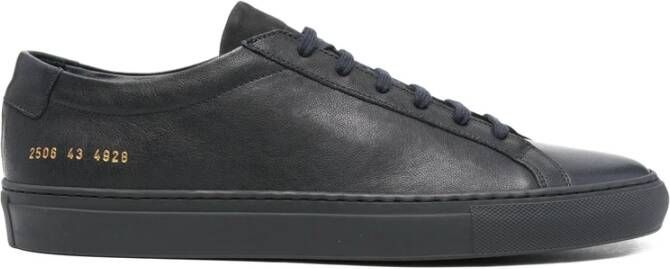 Common Projects Blauwe Leren Veterschoenen Met Lage Top
