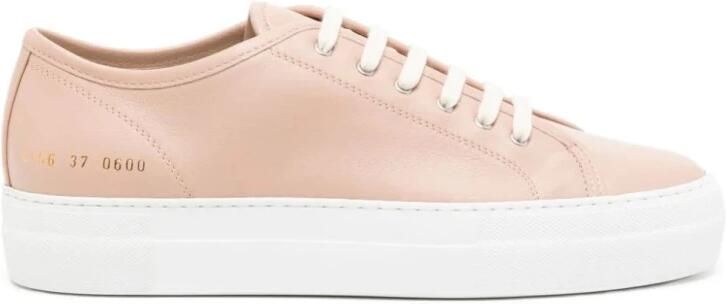 Common Projects Beige Leren Trainers Low Classic