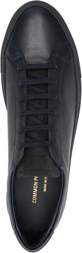 Common Projects Blauwe Leren Veterschoenen Met Lage Top