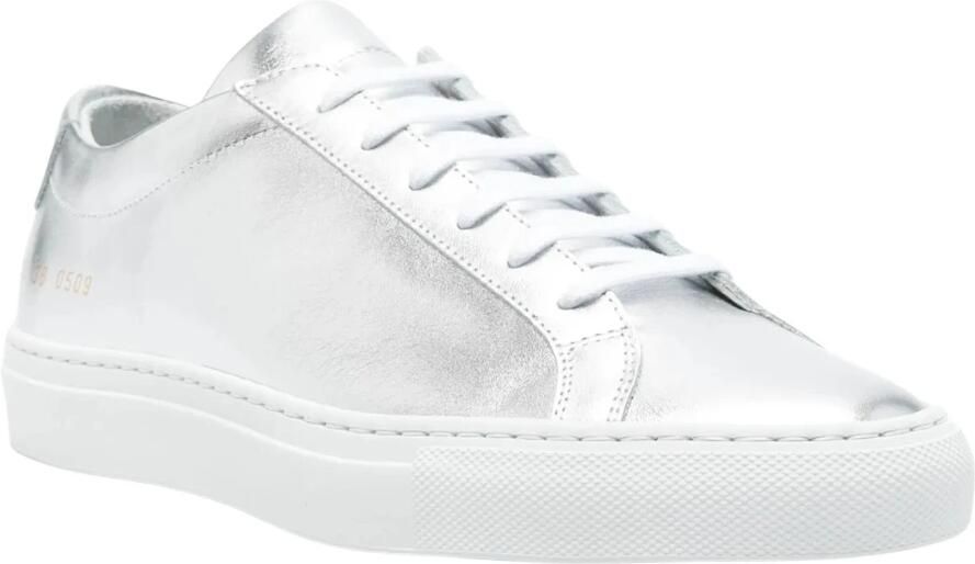 Common Projects Premium leren sneakers met gouden code - Foto 3