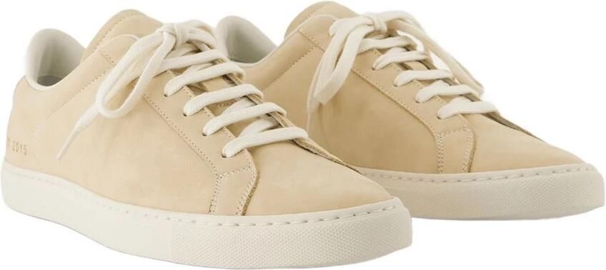 Common Projects Roze Nubuck Sneakers Leer Ronde Neus