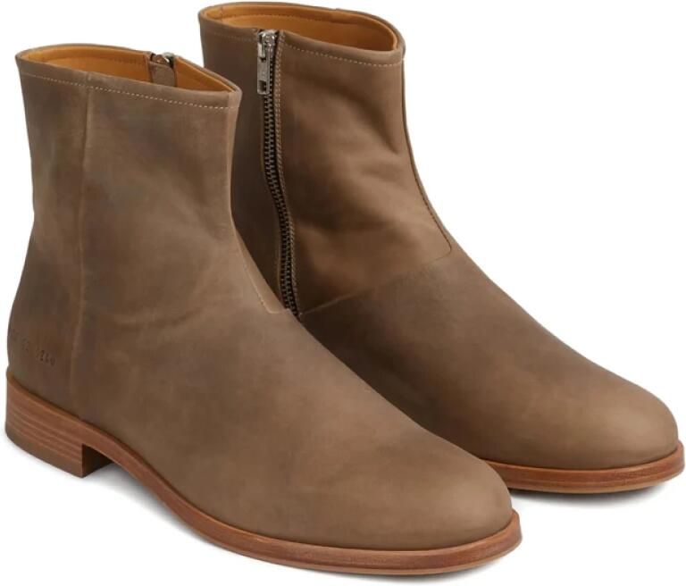 Common Projects Taupe Leren Zijrits Lage Hak Schoenen