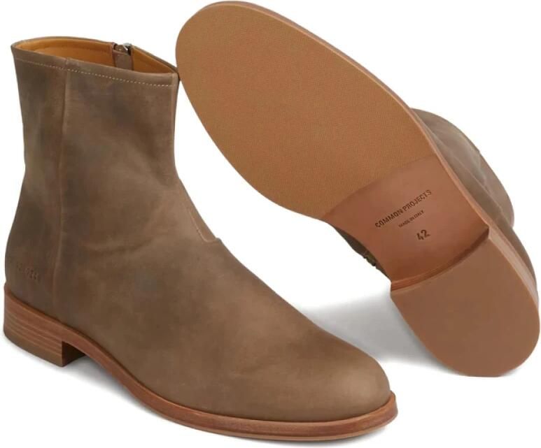 Common Projects Taupe Leren Zijrits Lage Hak Schoenen - Foto 3
