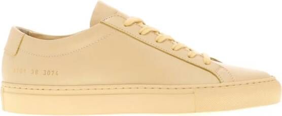 Common Projects Gele Leren Sneakers Gemaakt in Italië Geel Dames