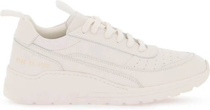 Common Projects Grained Leather Track 90 Sneakers White Dames