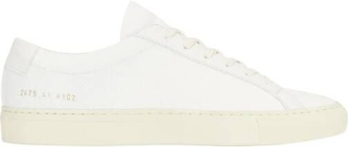 Common Projects Italiaanse leren sneakers met gouden code