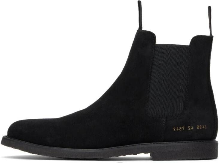 Common Projects Klassieke Gewaxte Suède Zwarte Schoenen