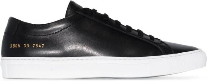 Common Projects Klassieke witte lage sneakers Black Dames