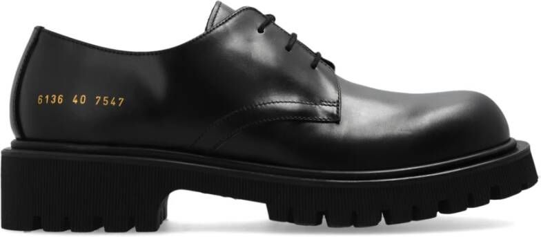 Common Projects Leren derby schoenen Black Dames