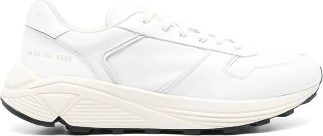 Common Projects Witte Lace-Up Sneakers met Platte Rubberen Zool