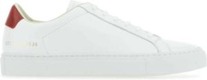 Common Projects Witte lederen retro lage sneakers Wit Dames