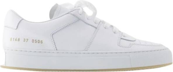 Common Projects Witte Leren Sneakers Ronde Neus White Dames