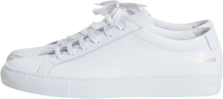 Common Projects Witte Leren Sneakers White Dames