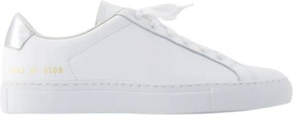 Common Projects Wit Zilver Retro Klassieke Leren Sneakers White Dames