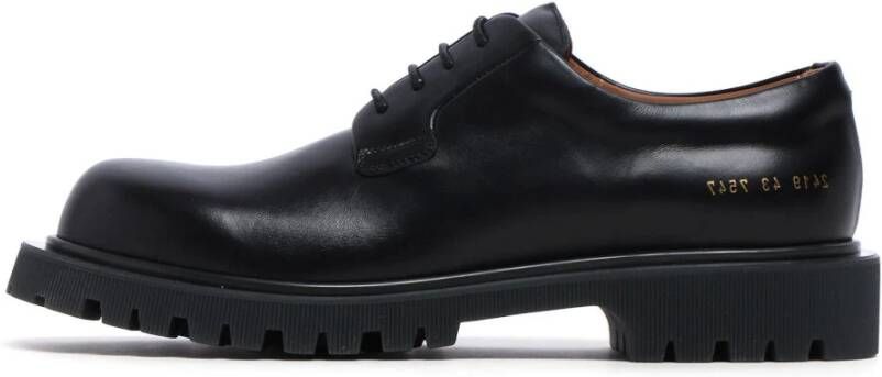 Common Projects Zwarte Chunky Derby Schoenen Black Heren