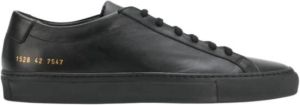 Common Projects Zwarte lederen sneakers Zwart Heren