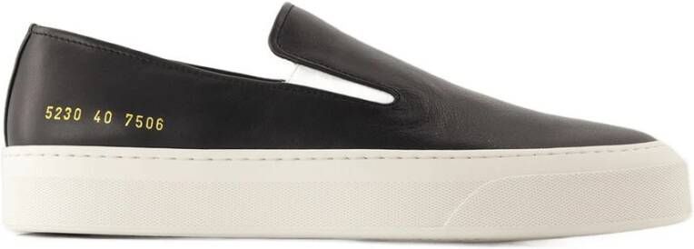Common Projects Zwarte leren instap sneakers
