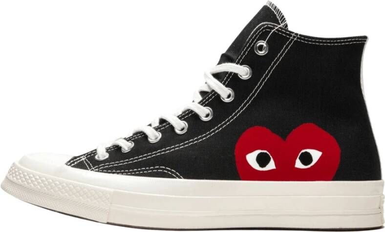 Comme des Garçons Play Zwarte Canvas Chuck Taylor 70 High-Top Sneakers Zwart Unisex