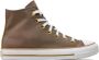 Converse Taupe Herringbone High Top Sneakers Beige Dames - Thumbnail 1