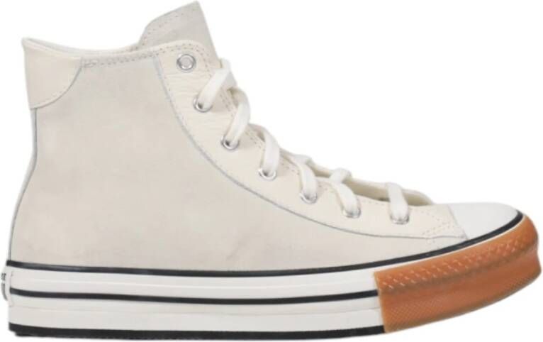 Converse Beige Leren Veterschoenen