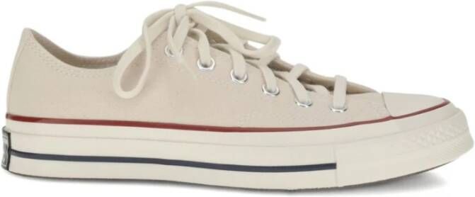 Converse Beige Silk & Nylon Sneakers