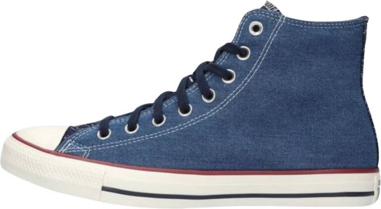 Converse Blauwe Denim Hoge Sneakers Blue Heren