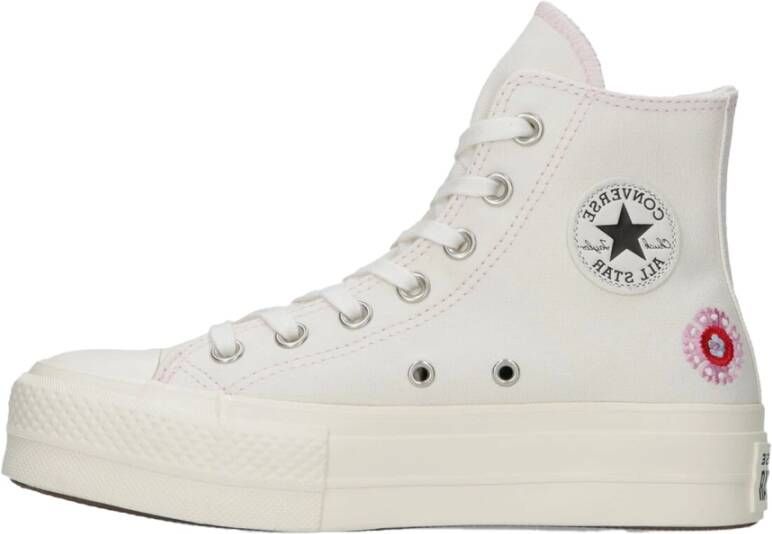 Converse Bloemen geborduurde hi-top sneakers