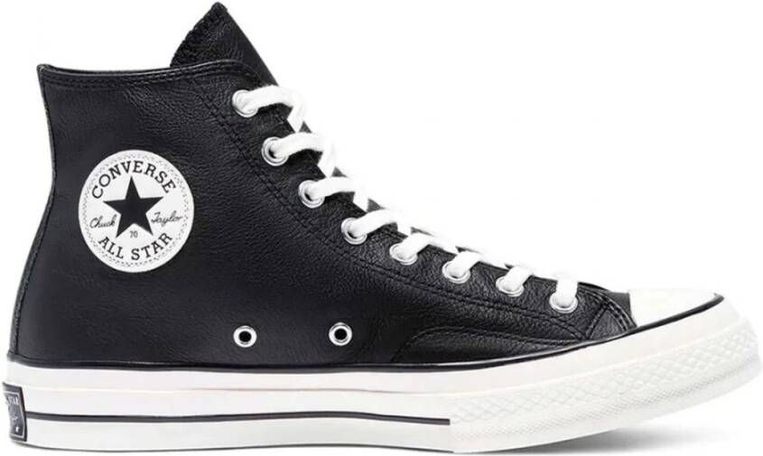 Converse Chuck 70 Leather Hi Black Egret Sneakers Zwart Heren