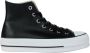 Converse Chuck Taylor All Star Platform Leather High-Top Sneakers Zwart Dames - Thumbnail 1