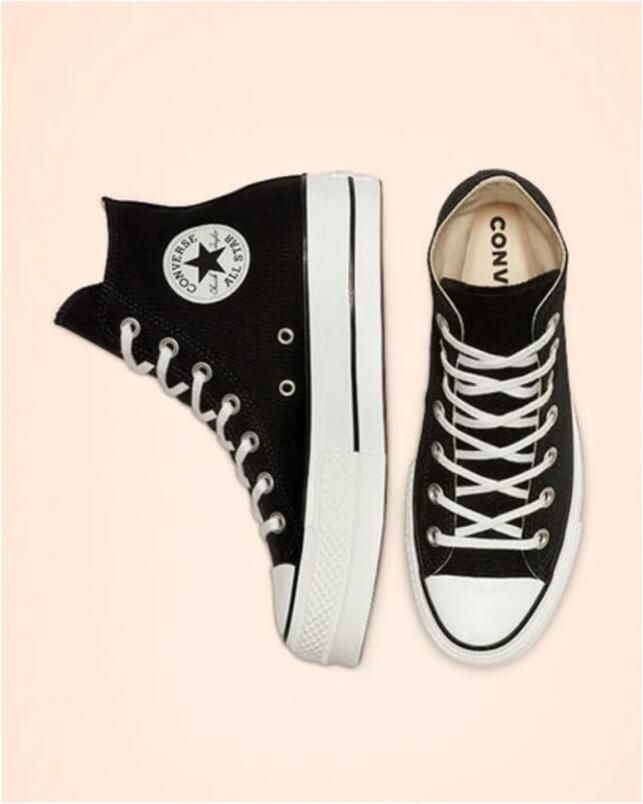 Converse Platform Casual Sneakers Geïnspireerd door de Jaren 90 voor Zwart - Foto 16